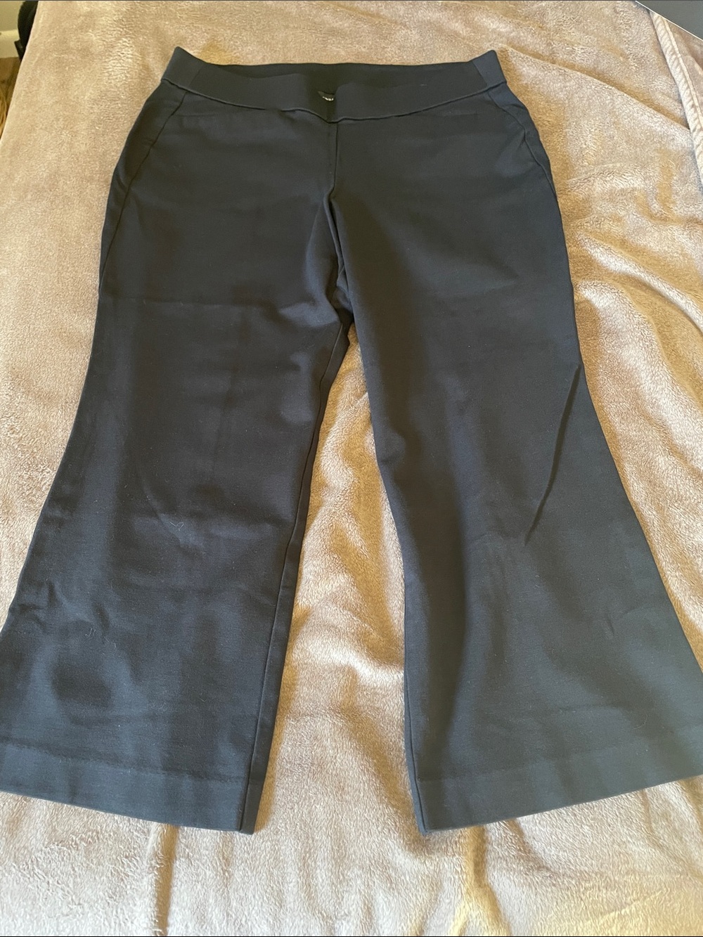 Lane Bryant Black Wide-Leg Ponte Trousers